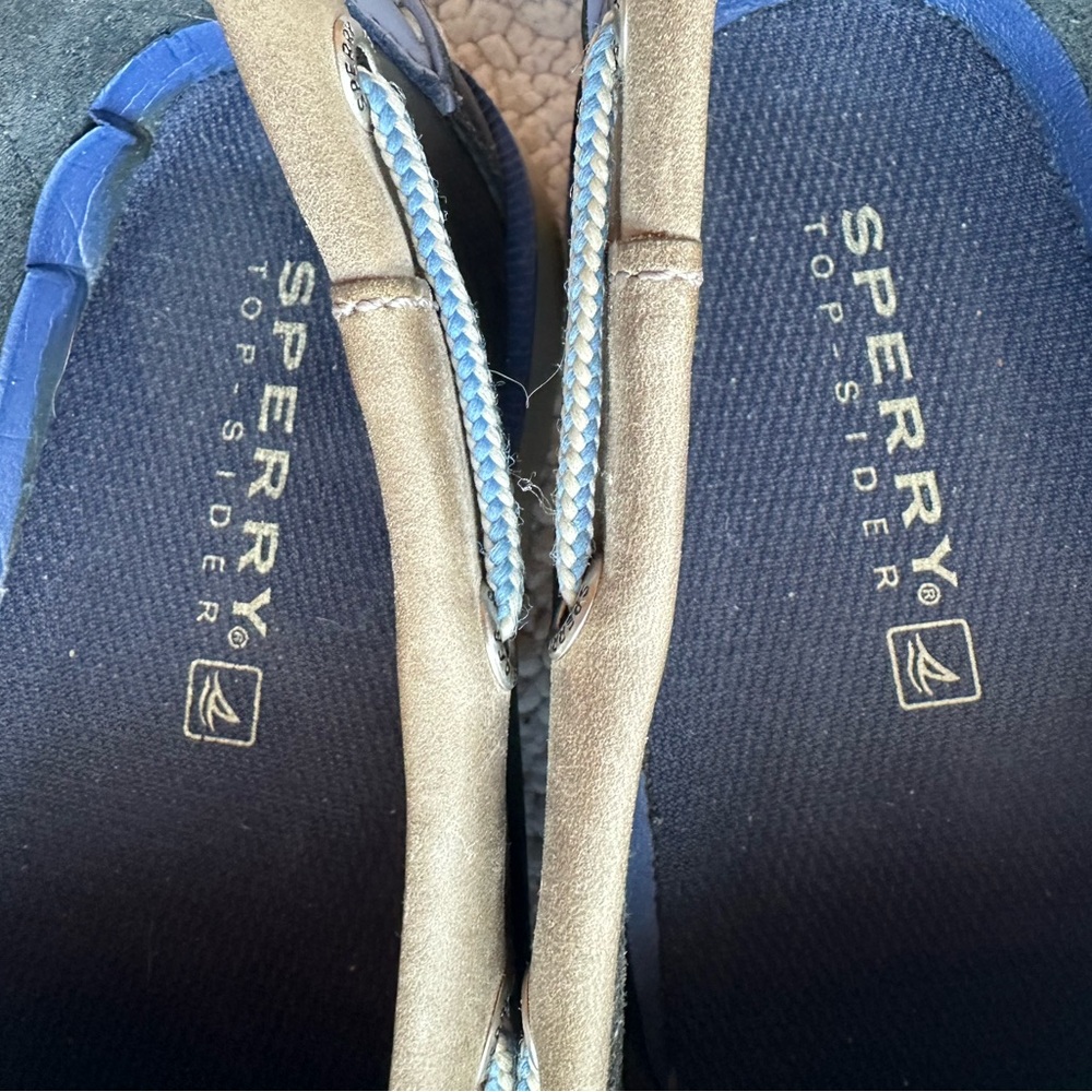 Sperry Men's Boat Shoes - Navy and Tan - Picture 3 of 10